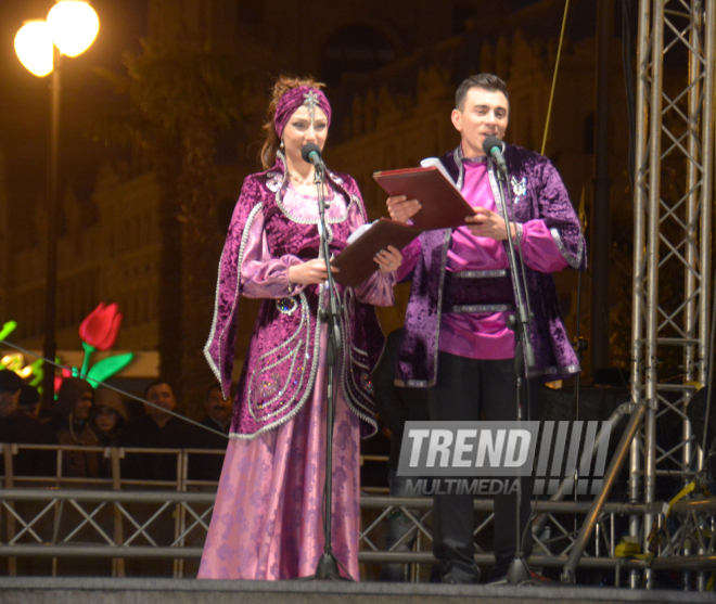 Baku celebrates last Novruz Tuesday. Azerbaijan, 15 match, 2016 